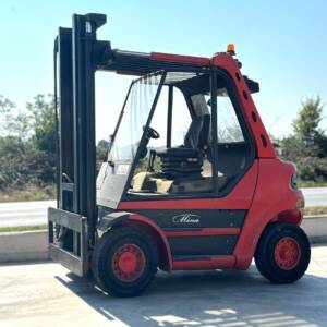 carrello diesel rosso con seduta mina carrelli
